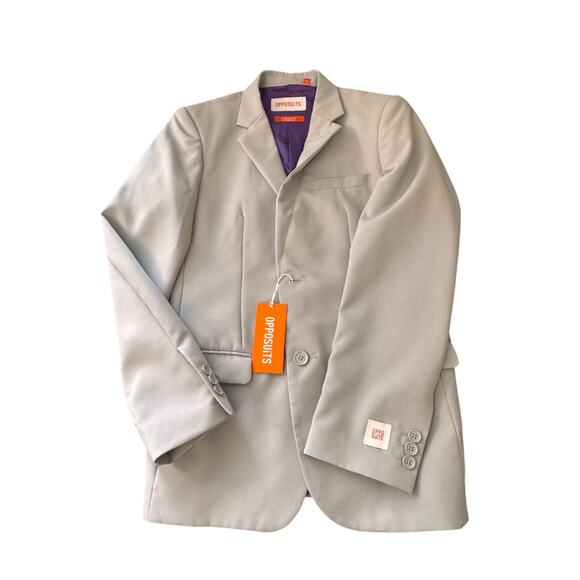 NORDSTROM OPPOSUITS Boys Gray 2 Piece Jacket Pant Set Size 16Y - Picture 5 of 11